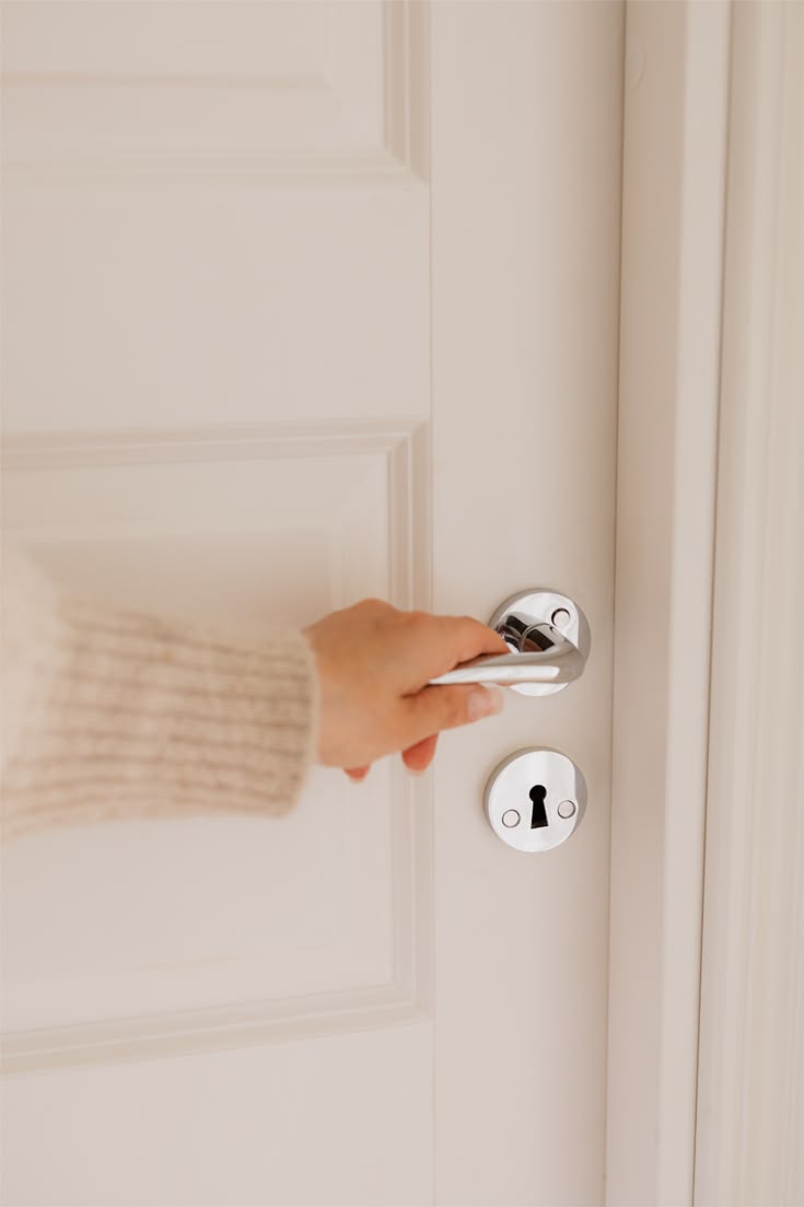 Women opening a doctor office door